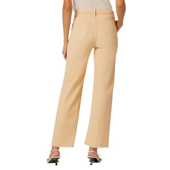 JOES JEANS The Blake Sunkissed Butter Yellow High Rise Wide Leg Raw Crop Sz 29 - Picture 5 of 11